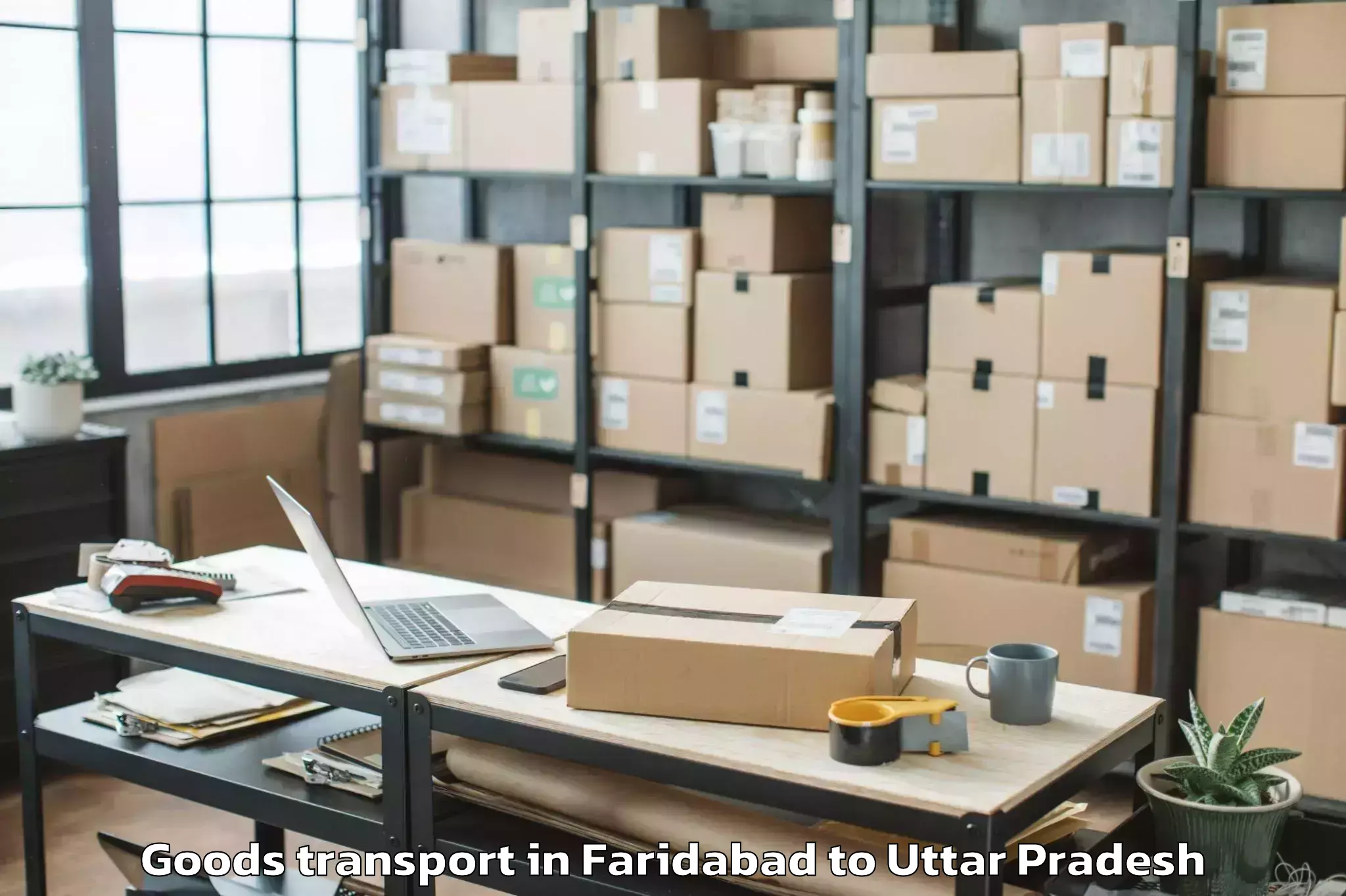 Top Faridabad to Mauranwan Goods Transport Available